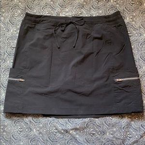 Tangerine Black Skort w side pockets, drawstring